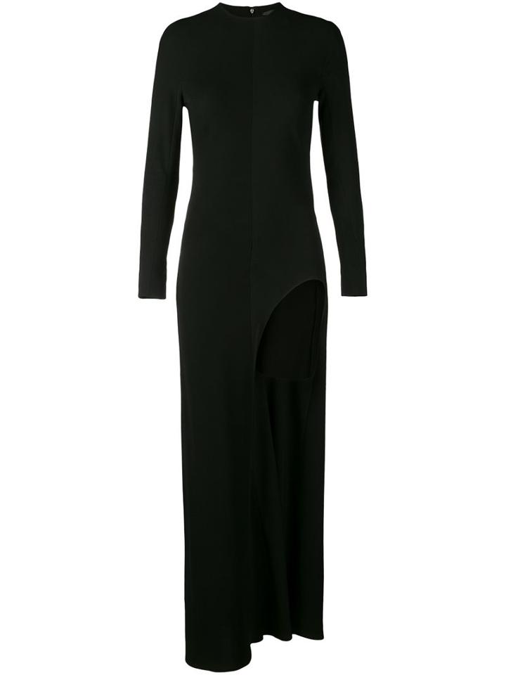Haider Ackermann High Slit Dress, Women's, Size: 36, Black, Cotton/spandex/elastane/rayon