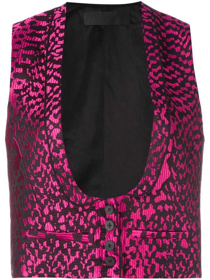 Haider Ackermann 'madeleine' Waistcoat, Women's, Size: 38, Pink/purple, Silk/cotton/polyester/acetate