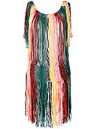 Sonia Rykiel Fringe Knit Dress - Multicolour