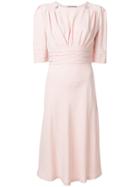 Ermanno Scervino Cinched Waist Dress - Pink & Purple