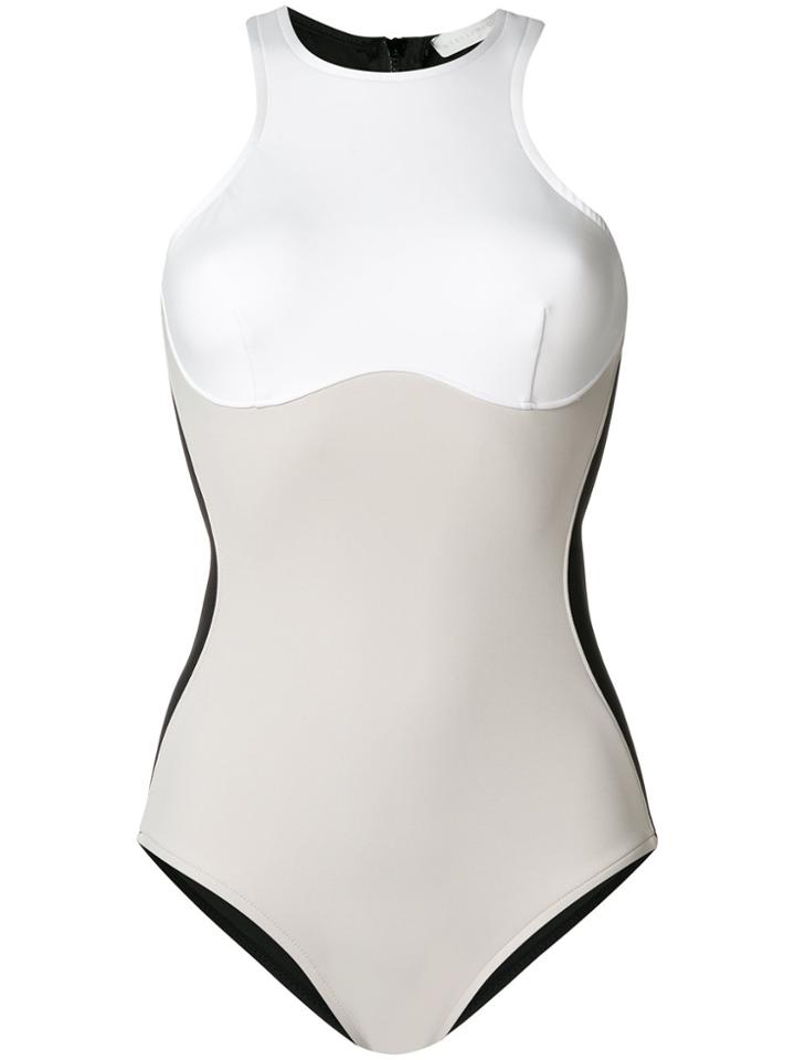 Stella Mccartney Colour Block Swimsuit - White