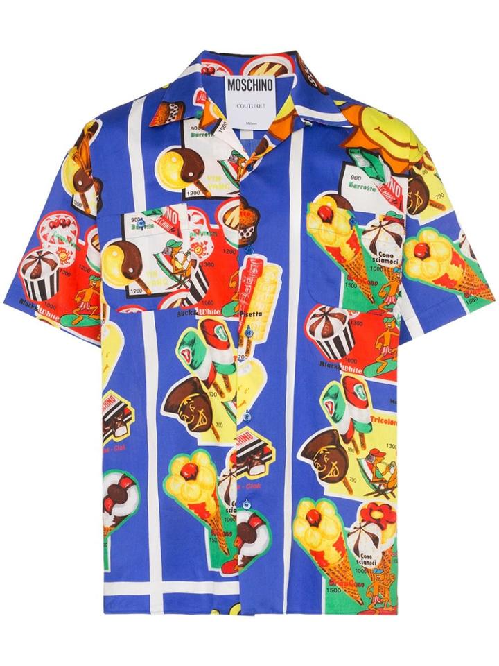 Moschino Graphic Print Short Sleeved Shirt - Multicolour