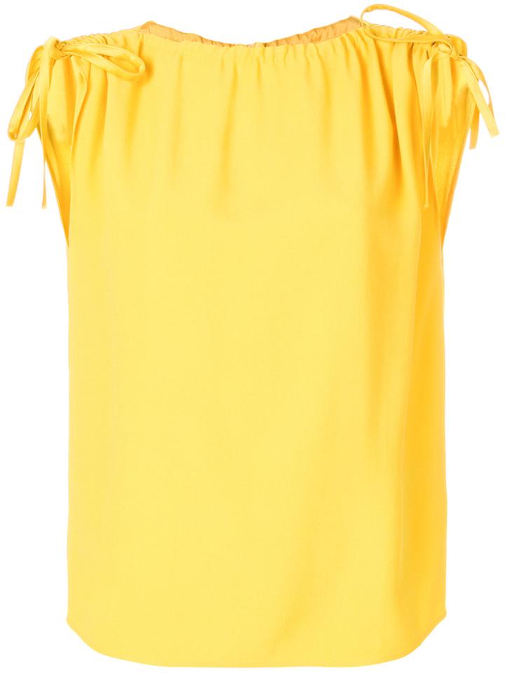 Red Valentino Drawstring Sleeve Top - Yellow & Orange
