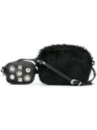 Toga Multi Compartment Bags, Women's, Black, Leather/calf Hair