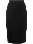 Loulou High-rise Pencil Skirt - Black