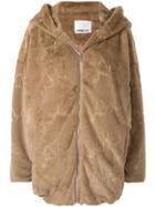 Ground Zero Faux Fur Hooded Coat - Brown