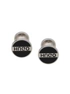 Hugo Hugo Boss Enamelled Logo Cufflinks - Black