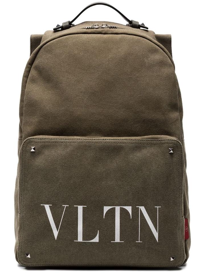 Valentino Valentino Garavani Vltn Logo Backpack - Green