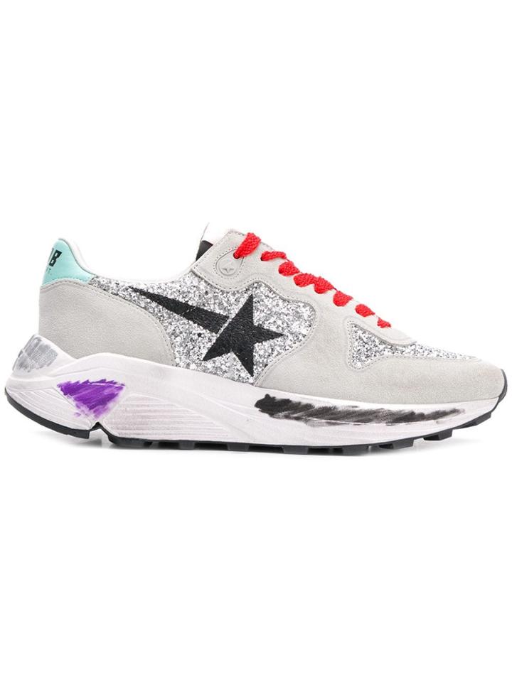 Golden Goose Deluxe Brand Running Sole Sneakers - Silver