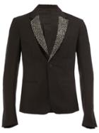 Haider Ackermann Single Breasted Blazer, Men's, Size: 52, Black, Cotton/acrylic/nylon/virgin Wool