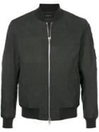 Roar Zipped Bomber Jacket - Black