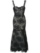 Monique Lhuillier Lace Maxi Dress, Size: 10, Black, Silk/rayon/nylon/cotton