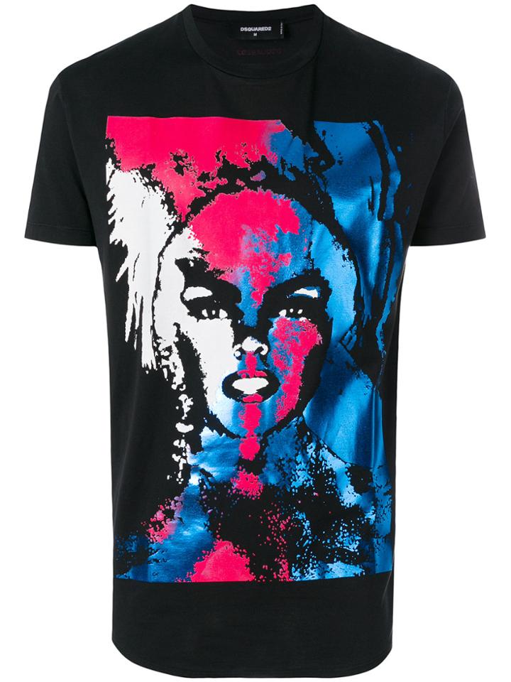 Dsquared2 Graphic Print T-shirt - Black