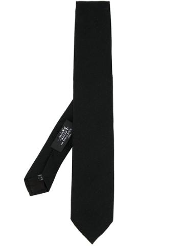 Nicky Ribbed-effect Tie - Black