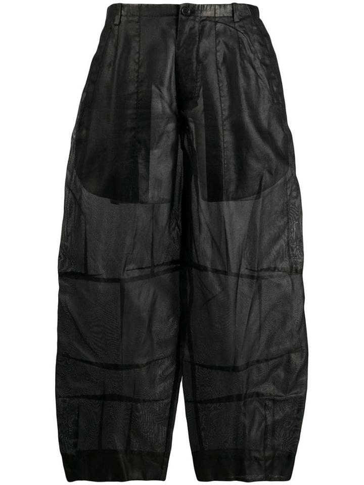 Dolce & Gabbana Pre-owned 2010's Silk Sheer Balloon Trousers - Black