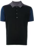 Ps Paul Smith Colour Block Polo Shirt, Men's, Size: M, Black, Cotton