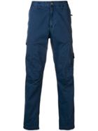 Stone Island High-waisted Tapered Trousers - Blue
