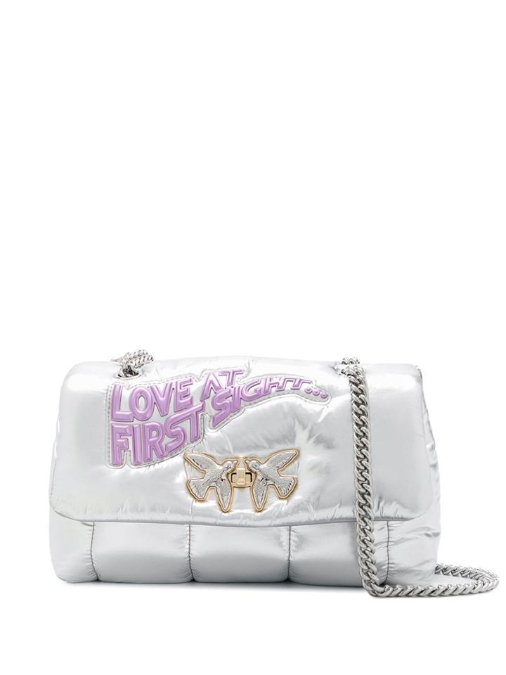 Pinko Love At First Sight Shoulder Bag - Silver