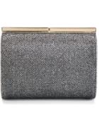 Jimmy Choo 'cate' Clutch, Women's, Grey, Brass/metallic Fibre