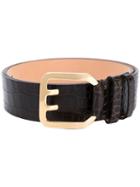Dsquared2 - Crocodile-embossed Belt - Women - Leather - 90, Brown, Leather