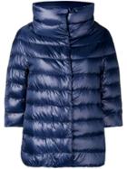 Herno 3/4 Sleeve Puffer Jacket - Blue