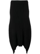 Givenchy Ribbed Asymmetric Skirt - Black