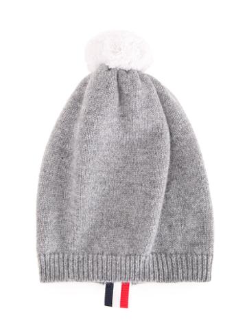 Thom Browne Kids Classic Beanie, Boy's, Grey