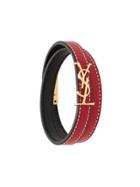 Saint Laurent Monogram Bracelet - Red