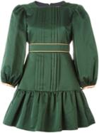 Roksanda Pleated Front Dress, Women's, Size: 10, Green, Acetate/silk/polyamide/cotton