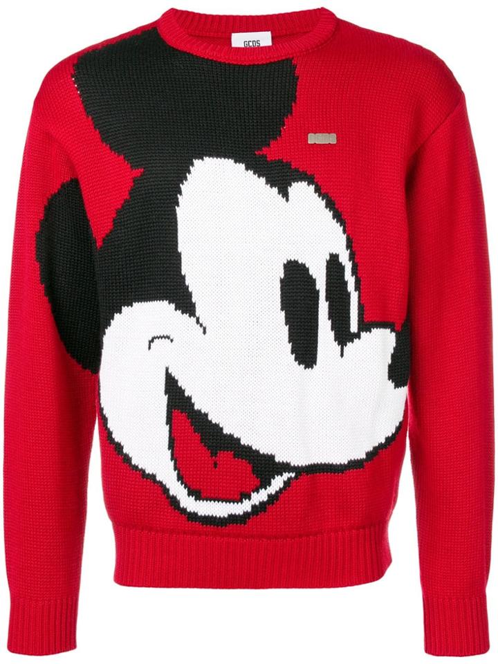 Gcds Mickey Knit Sweater - Red