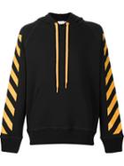 Moncler X Off-white Signature Stripe Hoodie, Men's, Size: Xl, Black, Cotton
