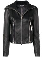 Dolce & Gabbana Vintage Leather Biker Jacket - Black