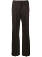 Cambio Creased Straight Leg Trousers - Brown