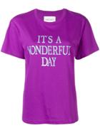Alberta Ferretti It's A Wonderful Day T-shirt - Pink & Purple