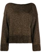Nude Metallic Threading Jumper - Black