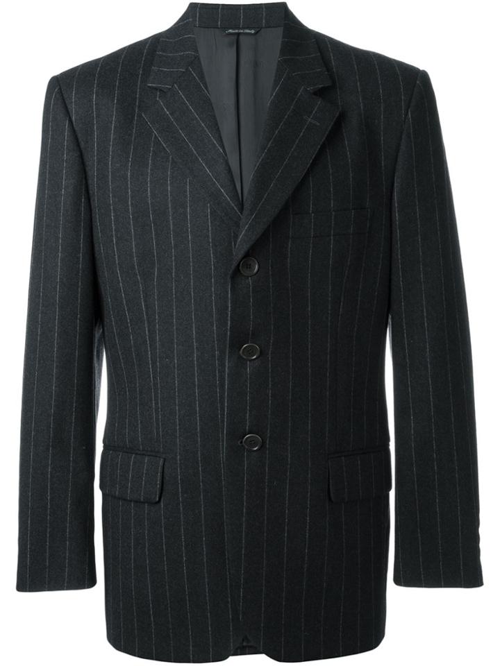 Moschino Vintage Pinstriped Jacket - Black