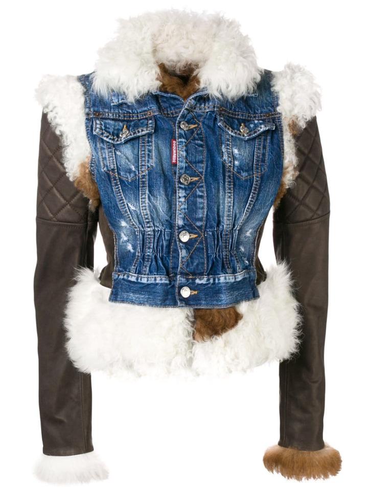 Dsquared2 Quilted Sleeve Jacket - Brown