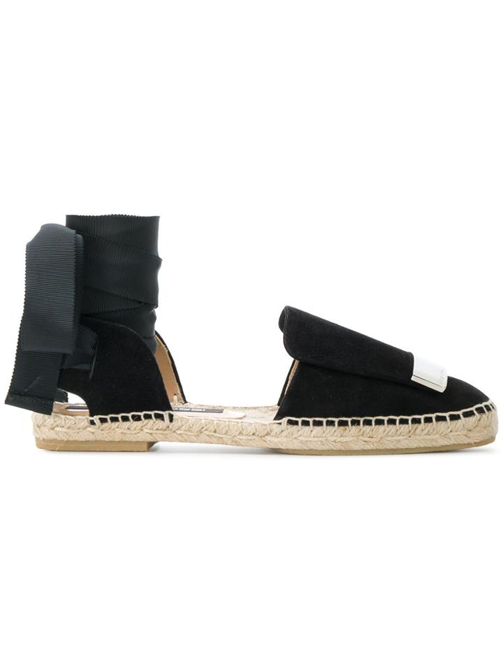 Sergio Rossi Logo Plaque Espadrilles - Black