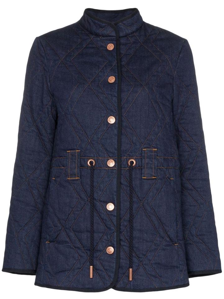 See By Chloé Quilted Drawstring Jacket - Blue