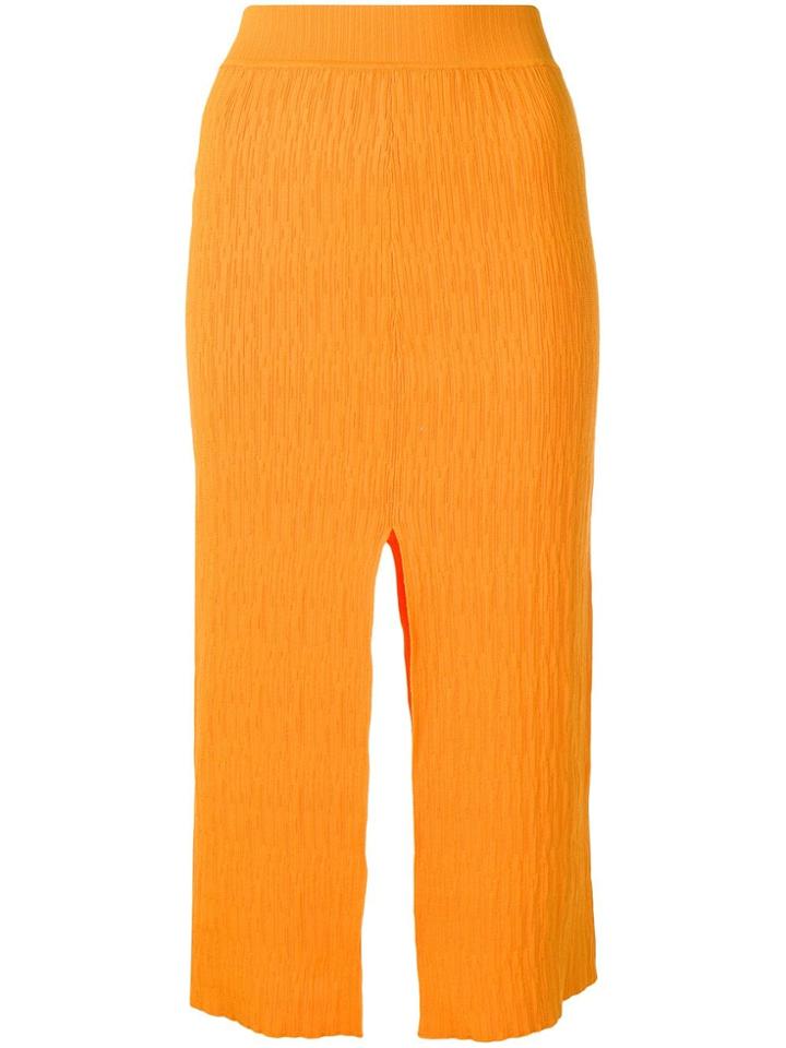 Simon Miller Slit Detail Pencil Skirt - Orange