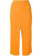 Simon Miller Slit Detail Pencil Skirt - Orange