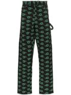 Ashley Williams Rose Print Trousers - Black