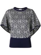 Chloé Knitted Batwing Sleeve Top - Blue