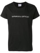 Nasaseasons 'expensive & Difficult' Embroidered T-shirt - Black