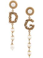 Dolce & Gabbana Split Logo Earrings - Gold