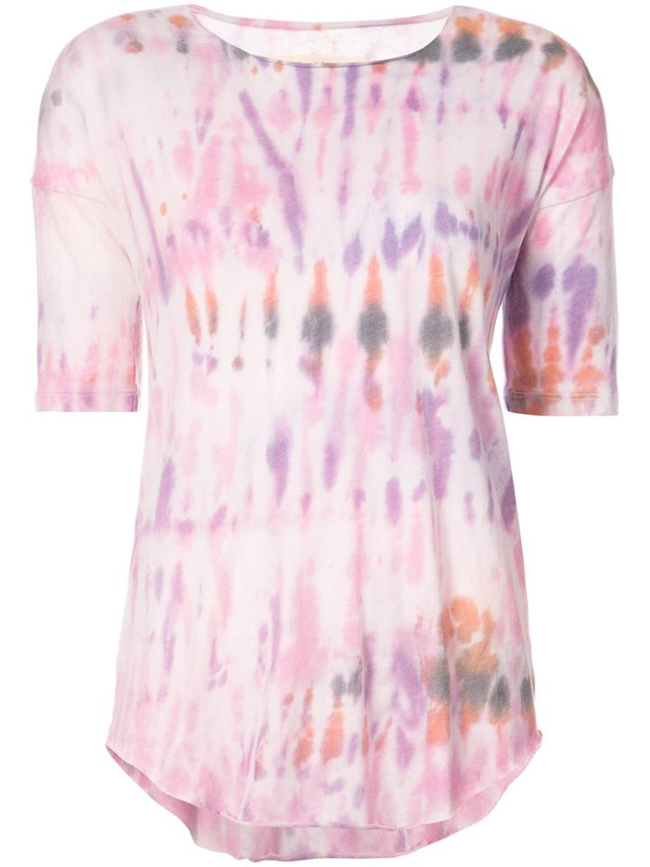 Raquel Allegra Tie-dye Print T-shirt - Pink & Purple