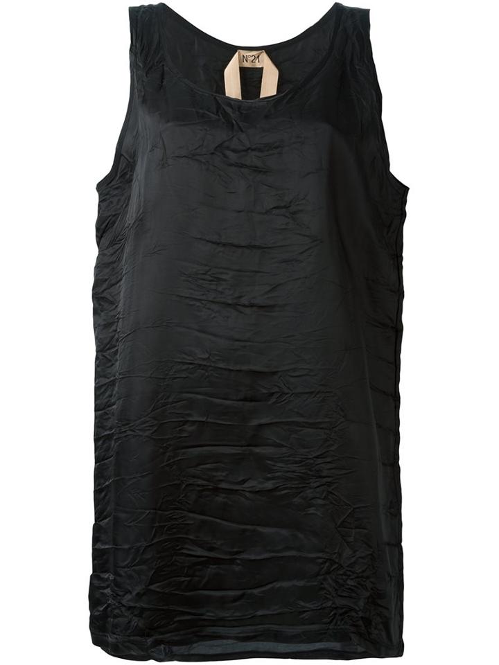No21 Long Tank Top, Women's, Size: 46, Black, Viscose