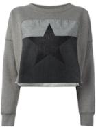 Diesel Star Patch Sweatshirt, Women's, Size: Medium, Grey, Cotton/polyester