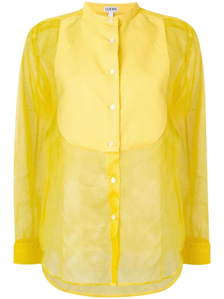 Loewe Mao Collar Bib Shirt - Yellow
