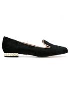 Andrea Bogosian Velvet Ballerinas - Black